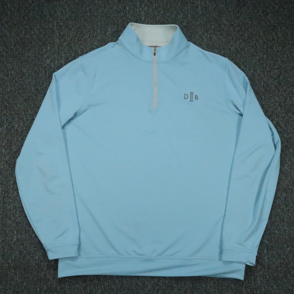 Peter Millar Pullover Mens Large Blue Perth Performance Quarter Zip Golf Crown